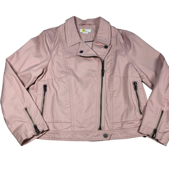 Boden Wren Biker pink milkshake Jacket size 14 - Picture 3 of 10